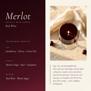 Merlot Wine Candle
